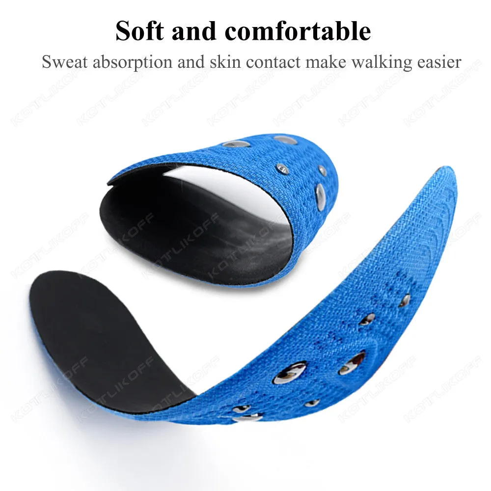 Premium Magnetic Therapy Insoles for Foot Acupressure - Soft Sports Cushion Inserts, Sweat-Absorbing & Deodorant, Unisex Comfort for Men and Women