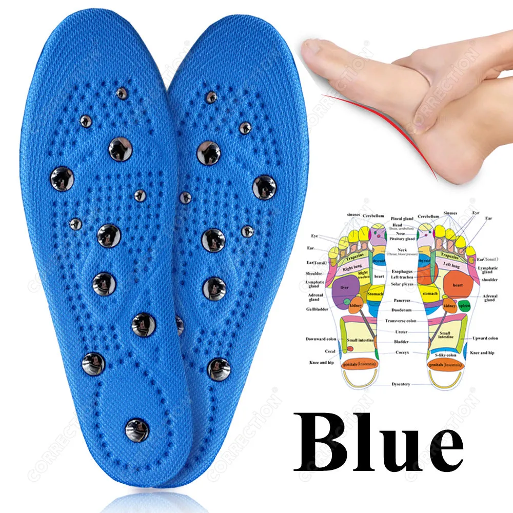 Premium Magnetic Therapy Insoles for Foot Acupressure - Soft Sports Cushion Inserts, Sweat-Absorbing & Deodorant, Unisex Comfort for Men and Women