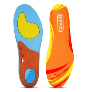 Premium Orthopedic Insoles for Plantar Fasciitis Relief | Shock Absorb Arch Support for Flat Feet | GEL Cushioning for Sports & Everyday Comfort | Fits All Shoe Types