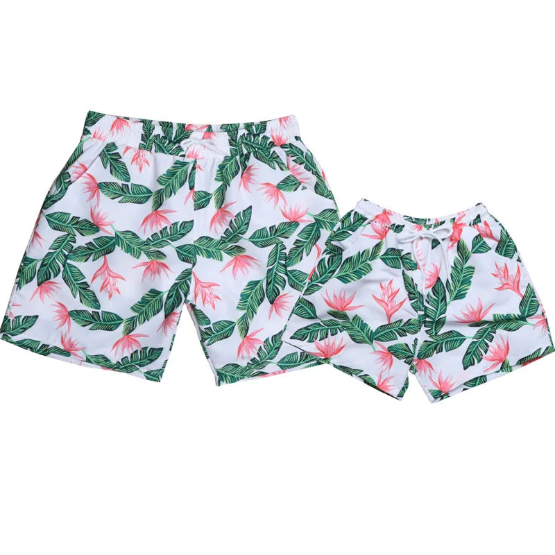 Premium Quality Parent Children Swimwear, Quick Drying Beach Pants