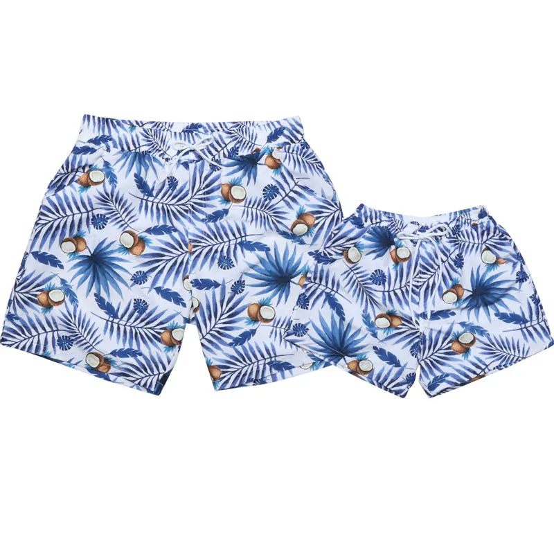 Premium Quality Parent Children Swimwear, Quick Drying Beach Pants