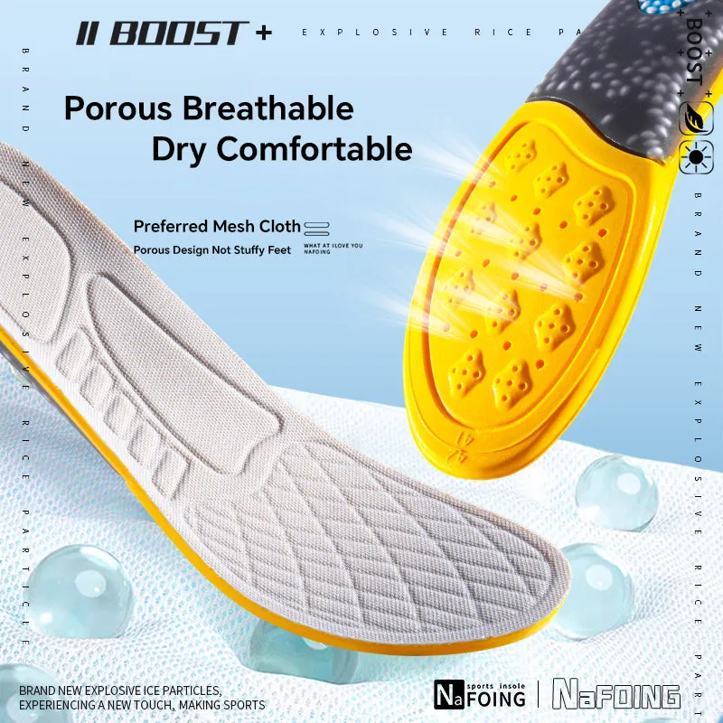 Premium Sport Insoles for Shoes - High Elasticity PU Memory Foam Air Cushion - Triple Shock Absorbing Sole Pad for Men, Women, and Kids - Soft, Breathable Arch Support for Running, Walking, and Sports