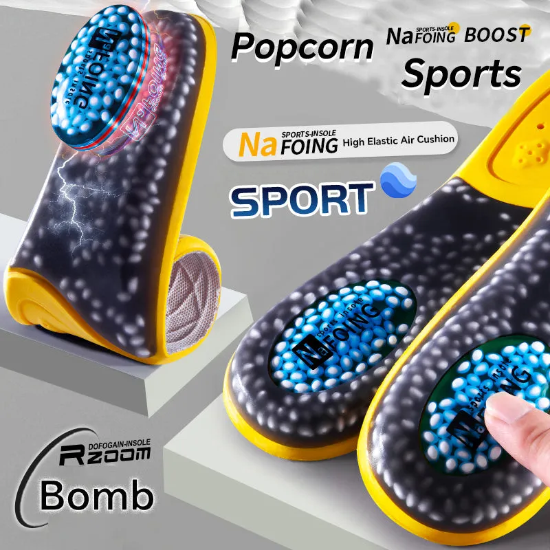 Premium Sport Insoles for Shoes - High Elasticity PU Memory Foam Air Cushion - Triple Shock Absorbing Sole Pad for Men, Women, and Kids - Soft, Breathable Arch Support for Running, Walking, and Sports