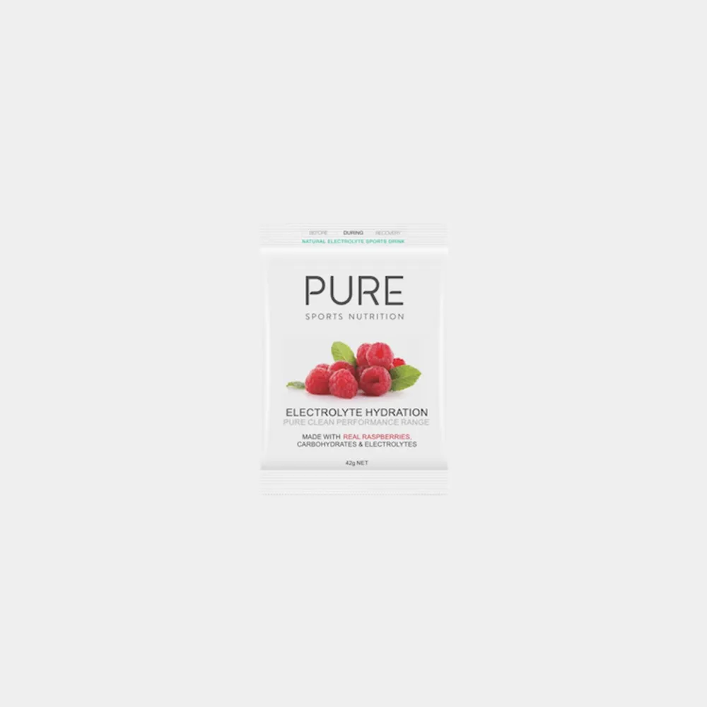 PURE Sports Nutrition Electrolyte Hydration 42g - Raspberry (Single Serve)