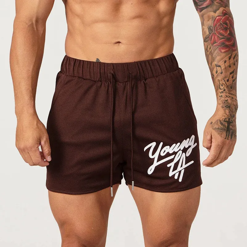 Quick-drying Mesh Casual Sports, American Below the Knee Cropped Shorts