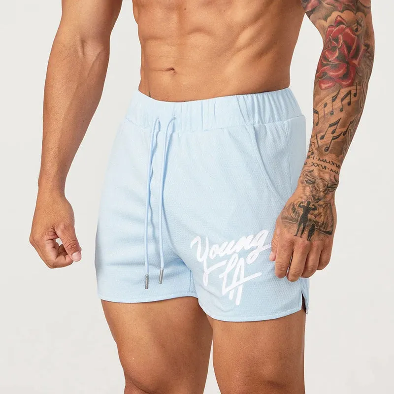Quick-drying Mesh Casual Sports, American Below the Knee Cropped Shorts