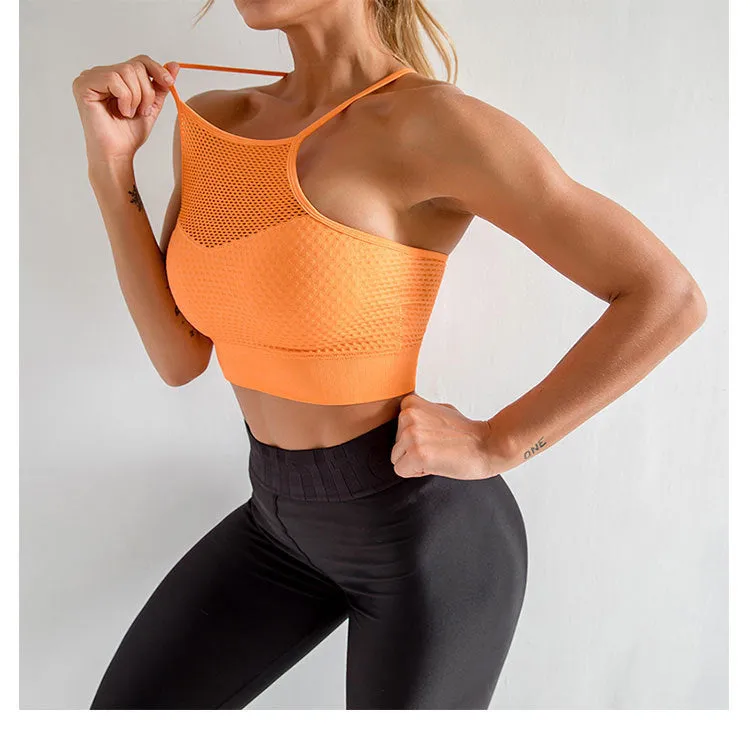 Quick-drying mesh hollow fitness vest