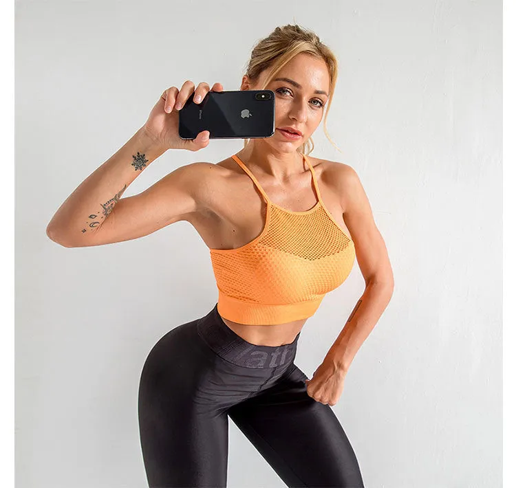 Quick-drying mesh hollow fitness vest