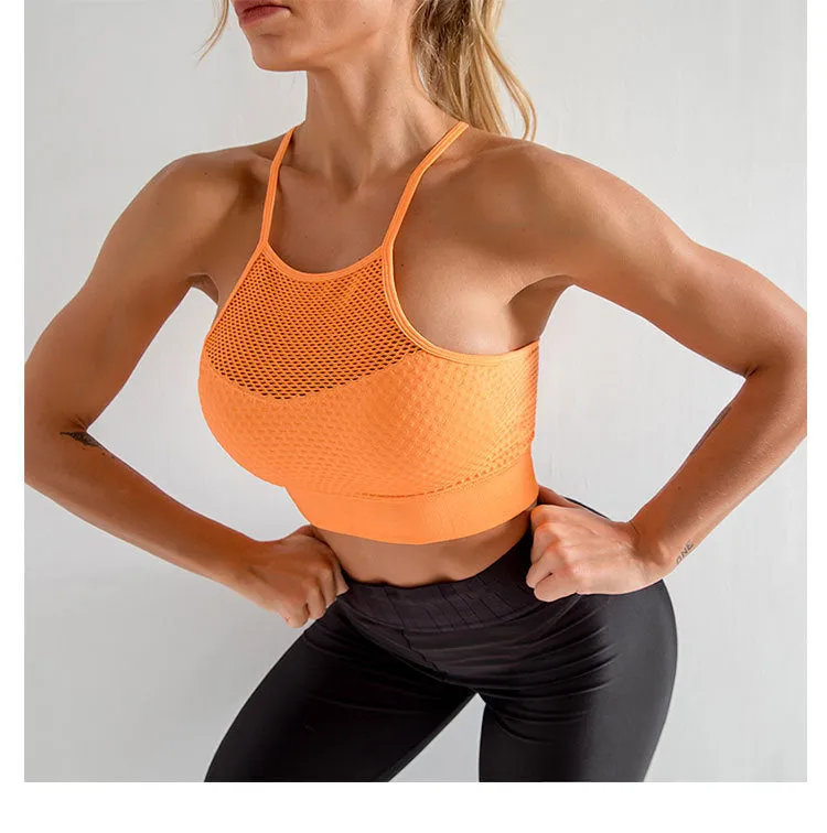 Quick-drying mesh hollow fitness vest