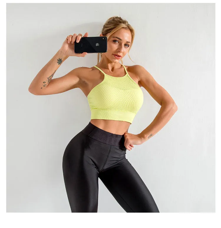 Quick-drying mesh hollow fitness vest