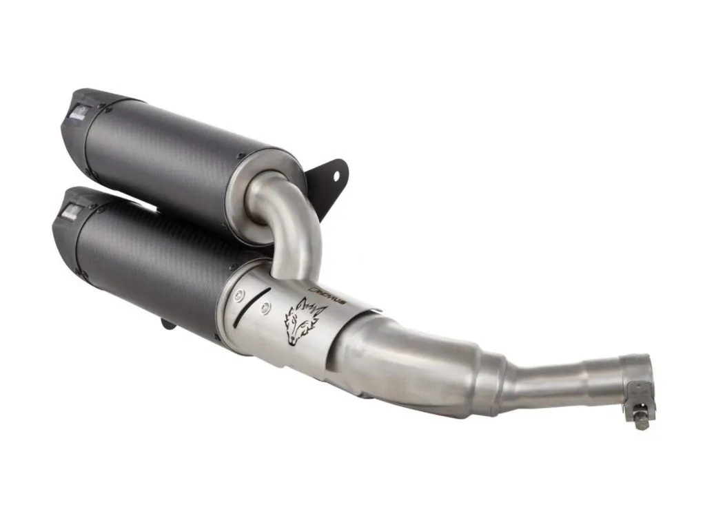 Racing Exhaust REMUS Dual Flow Carbon | Vespa GTS Models 300cc (`16-`18) E4