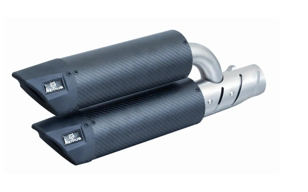 Racing Exhaust REMUS Dual Flow Carbon | Vespa GTS Models 300cc (`16-`18) E4