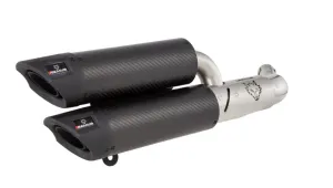 Racing Exhaust REMUS Dual Flow Carbon | Vespa GTS Models 300cc (`16-`18) E4