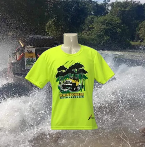 RAINFOREST CHALLENGE DRY FIT T-SHIRT - HI VISIBILITY YELLOW - RFC-2XL