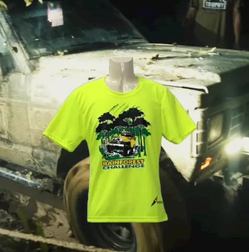 RAINFOREST CHALLENGE DRY FIT T-SHIRT - HI VISIBILITY YELLOW - RFC-2XL