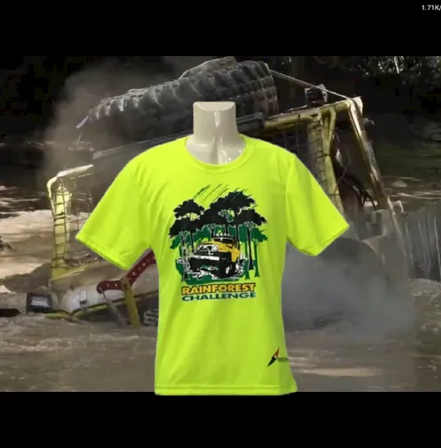 RAINFOREST CHALLENGE DRY FIT T-SHIRT - HI VISIBILITY YELLOW - RFC-2XL