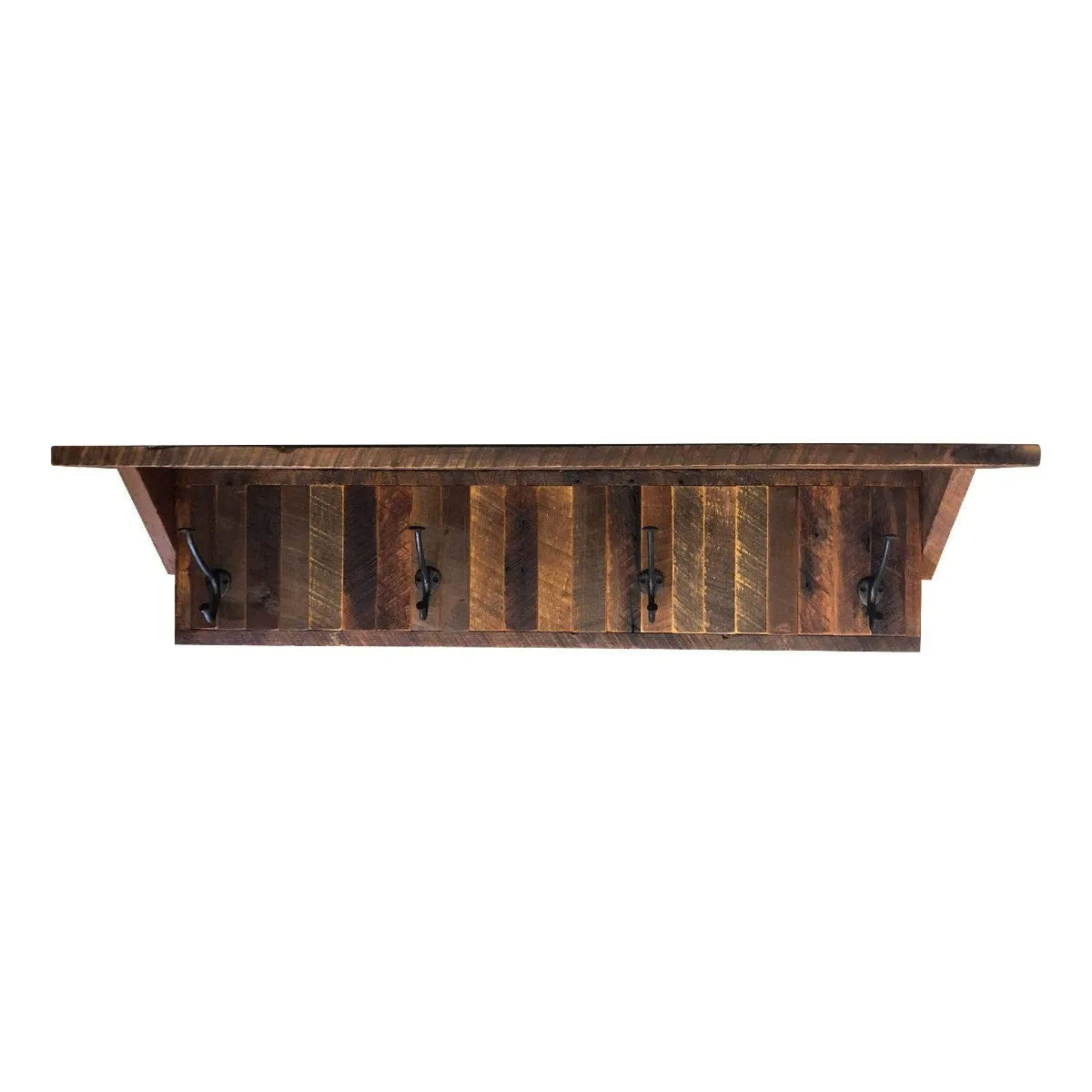 Reclaimed Wood Coat Rack Shelf