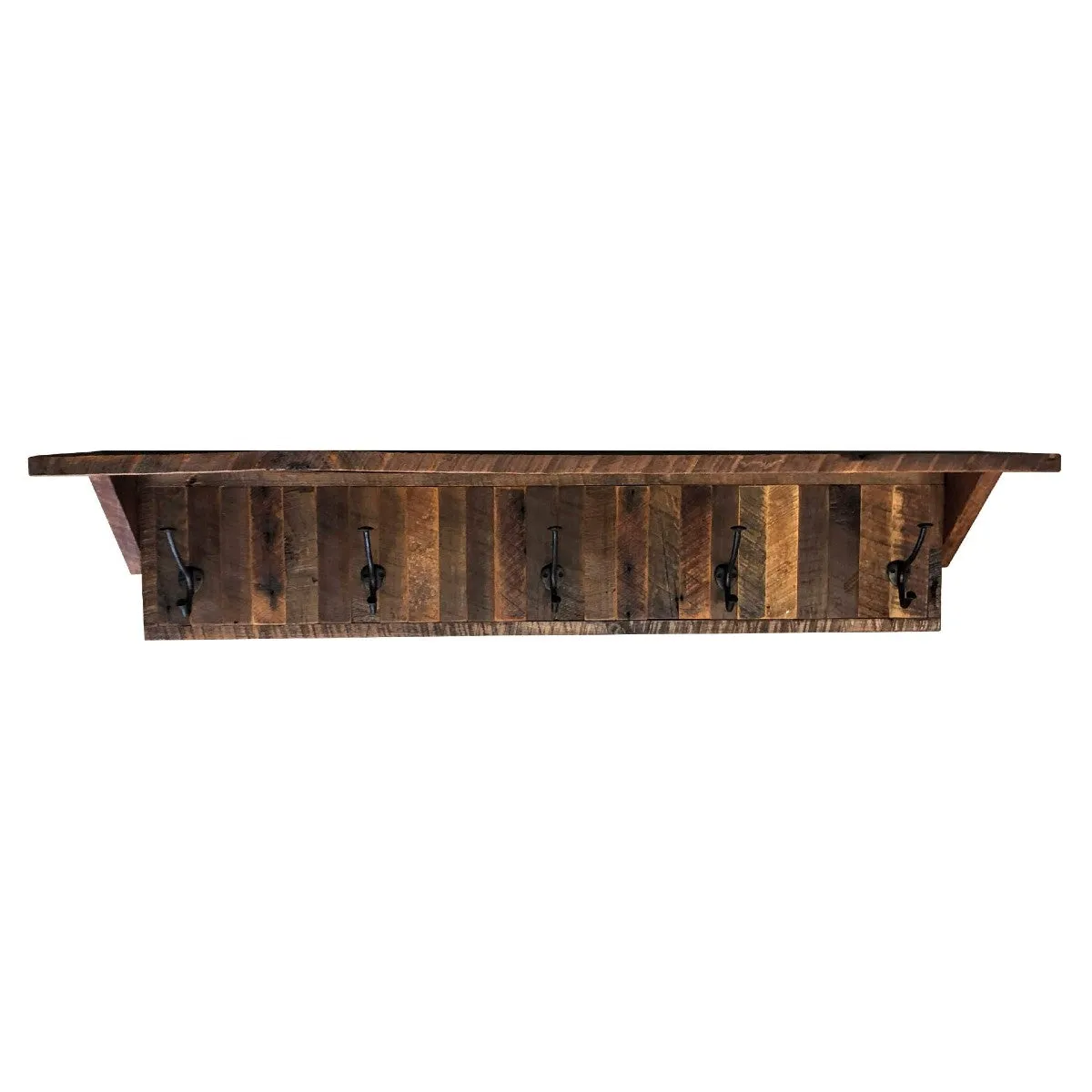 Reclaimed Wood Coat Rack Shelf