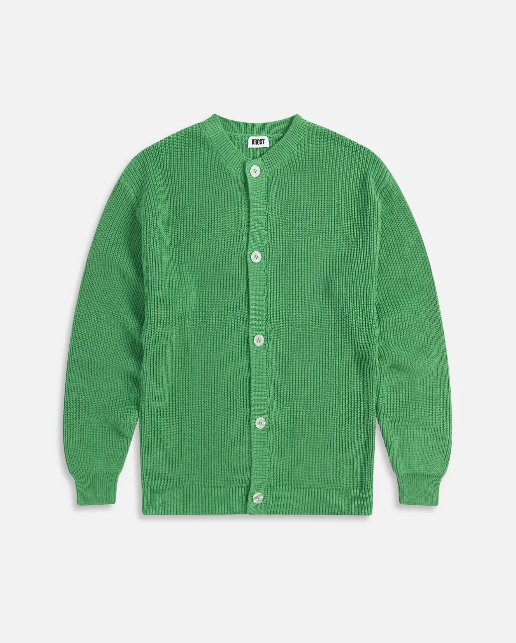 Rib Knit Crewneck Cardigan