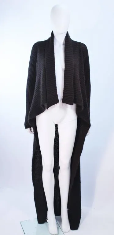 RICK OWENS Brown Knit Draped Sweater Size Small