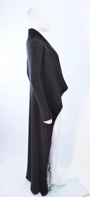 RICK OWENS Brown Knit Draped Sweater Size Small