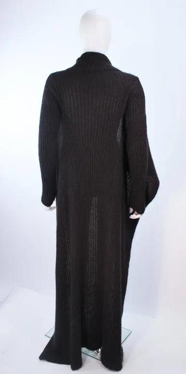 RICK OWENS Brown Knit Draped Sweater Size Small