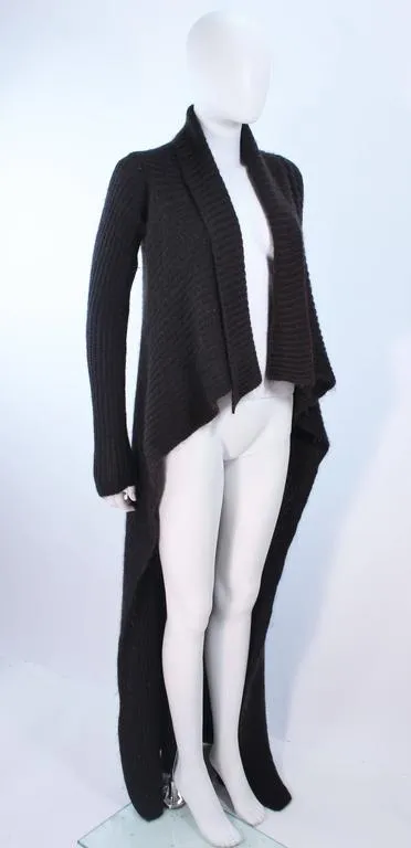 RICK OWENS Brown Knit Draped Sweater Size Small
