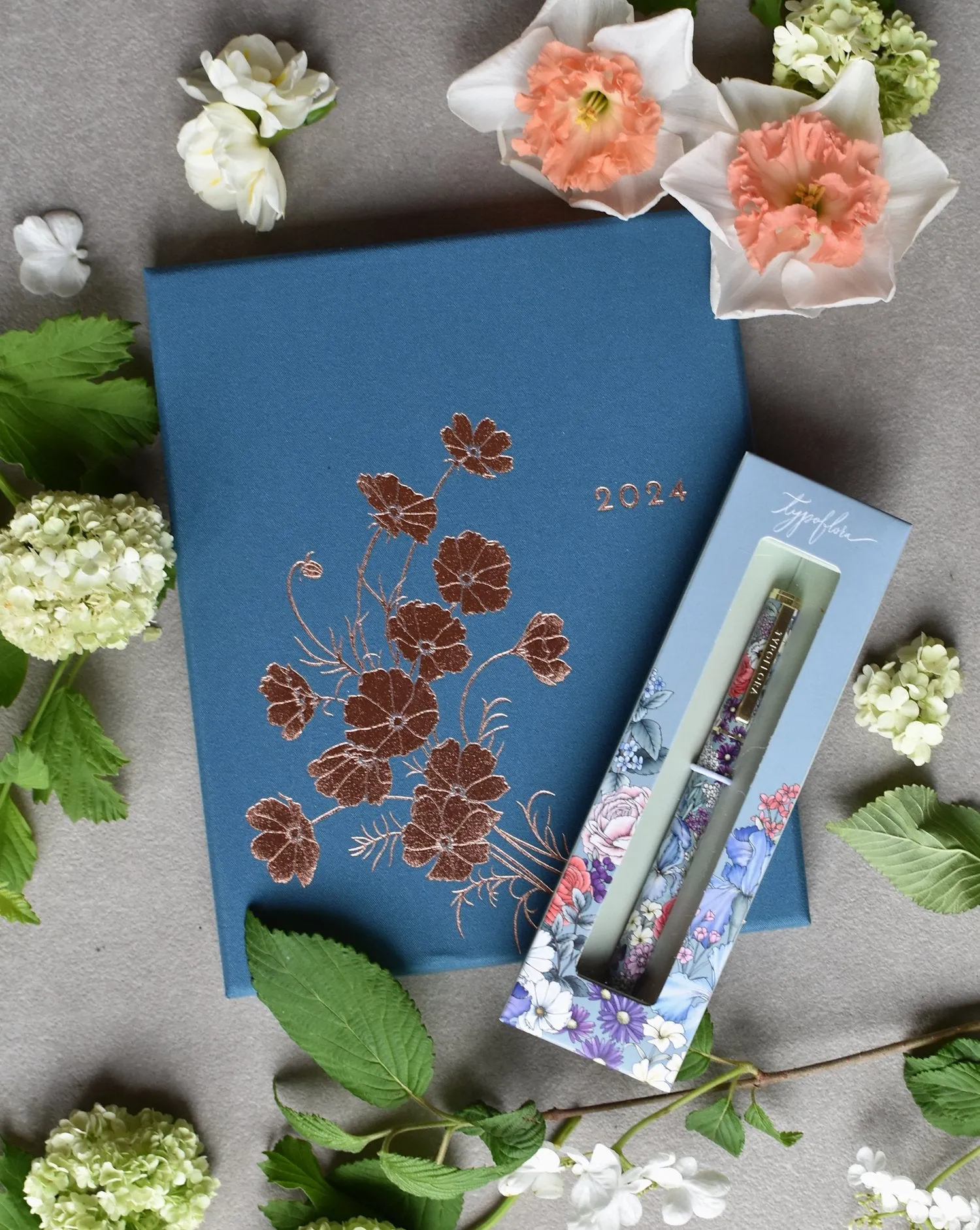 Rollerball Pen - Blooms in Blue