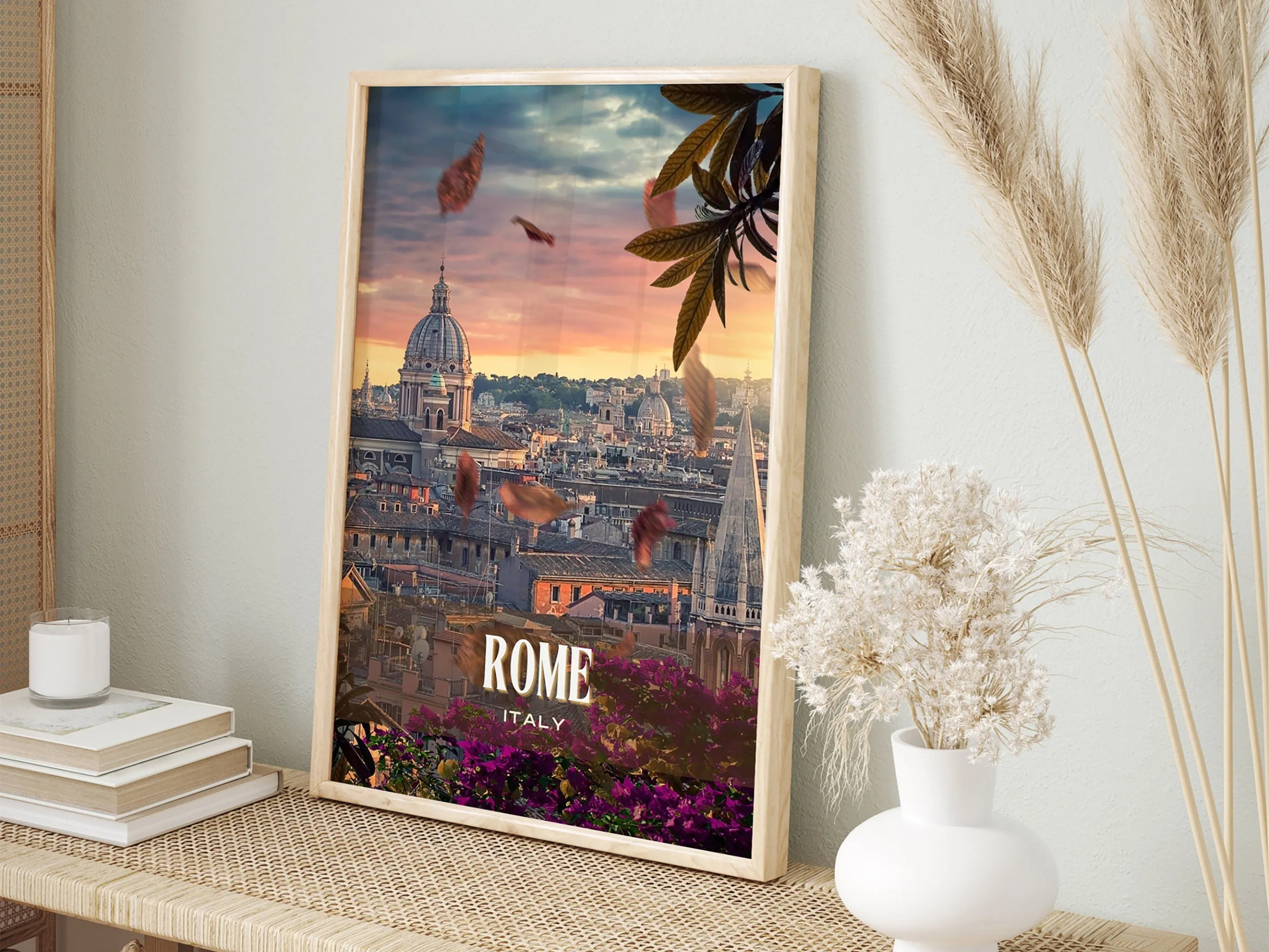 Rome Retro Wall Art, Italy