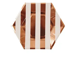 Rose Gold Stripe Side Plates