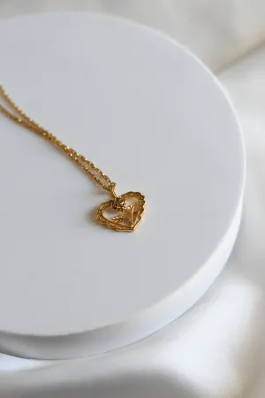 Rose In Heart Pendant Necklace