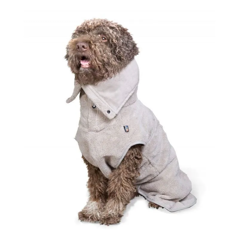 Rukka Pets Micro Luxury Soft High Absorbent Dry Fast Dog Bathrobe Beige