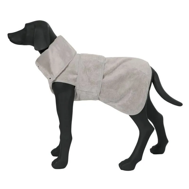 Rukka Pets Micro Luxury Soft High Absorbent Dry Fast Dog Bathrobe Beige
