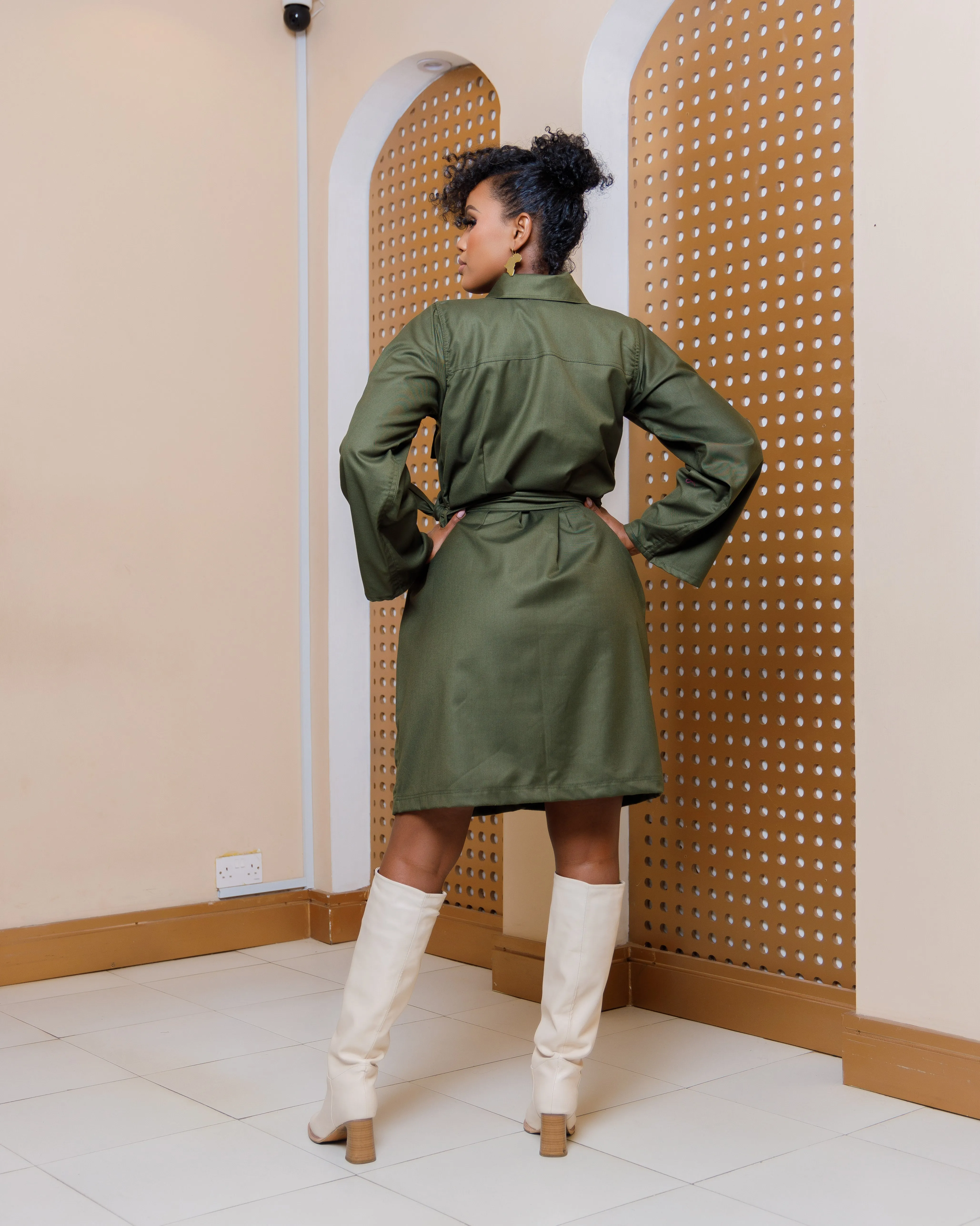 Safari Amboseli Dress- Jungle Green