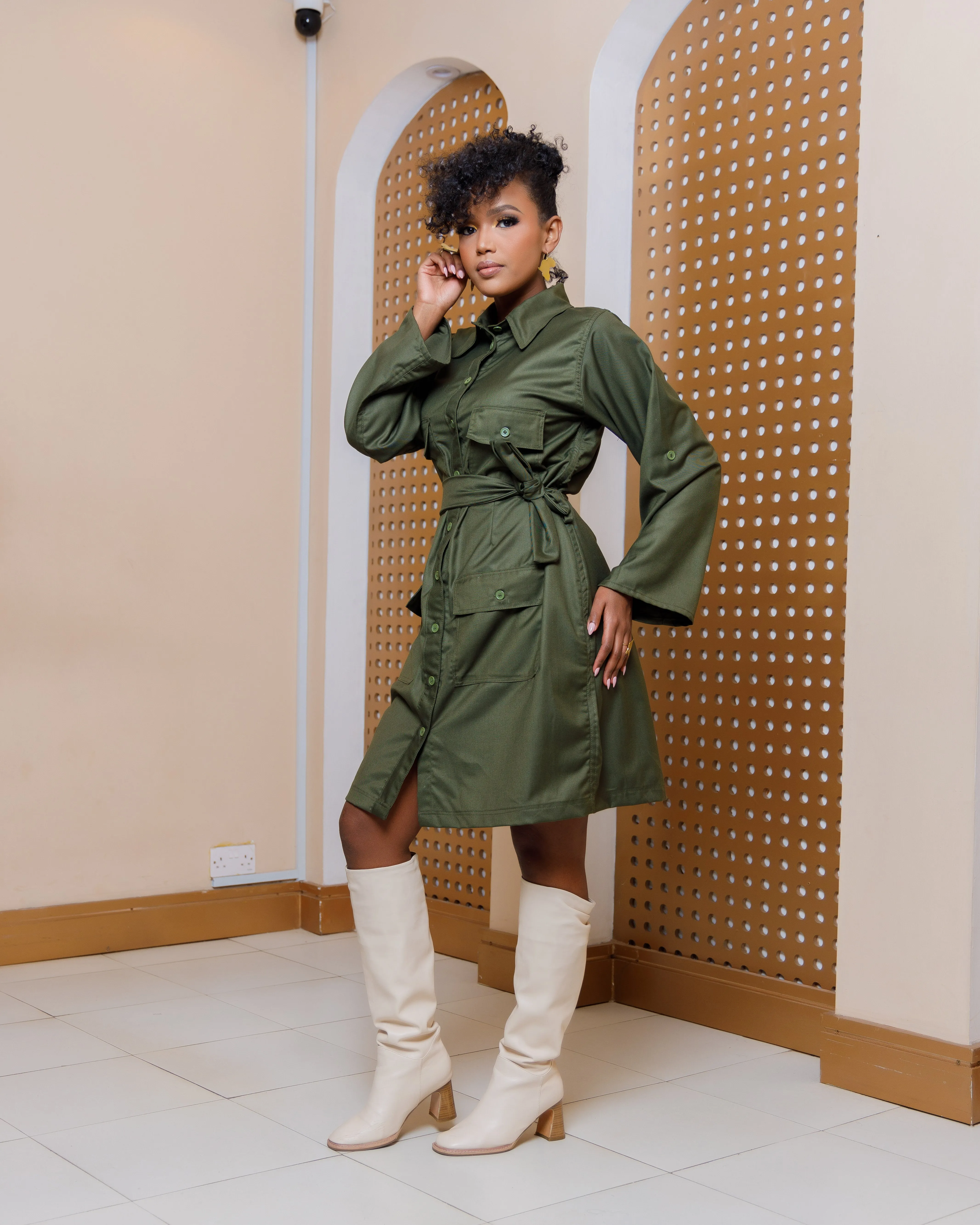 Safari Amboseli Dress- Jungle Green