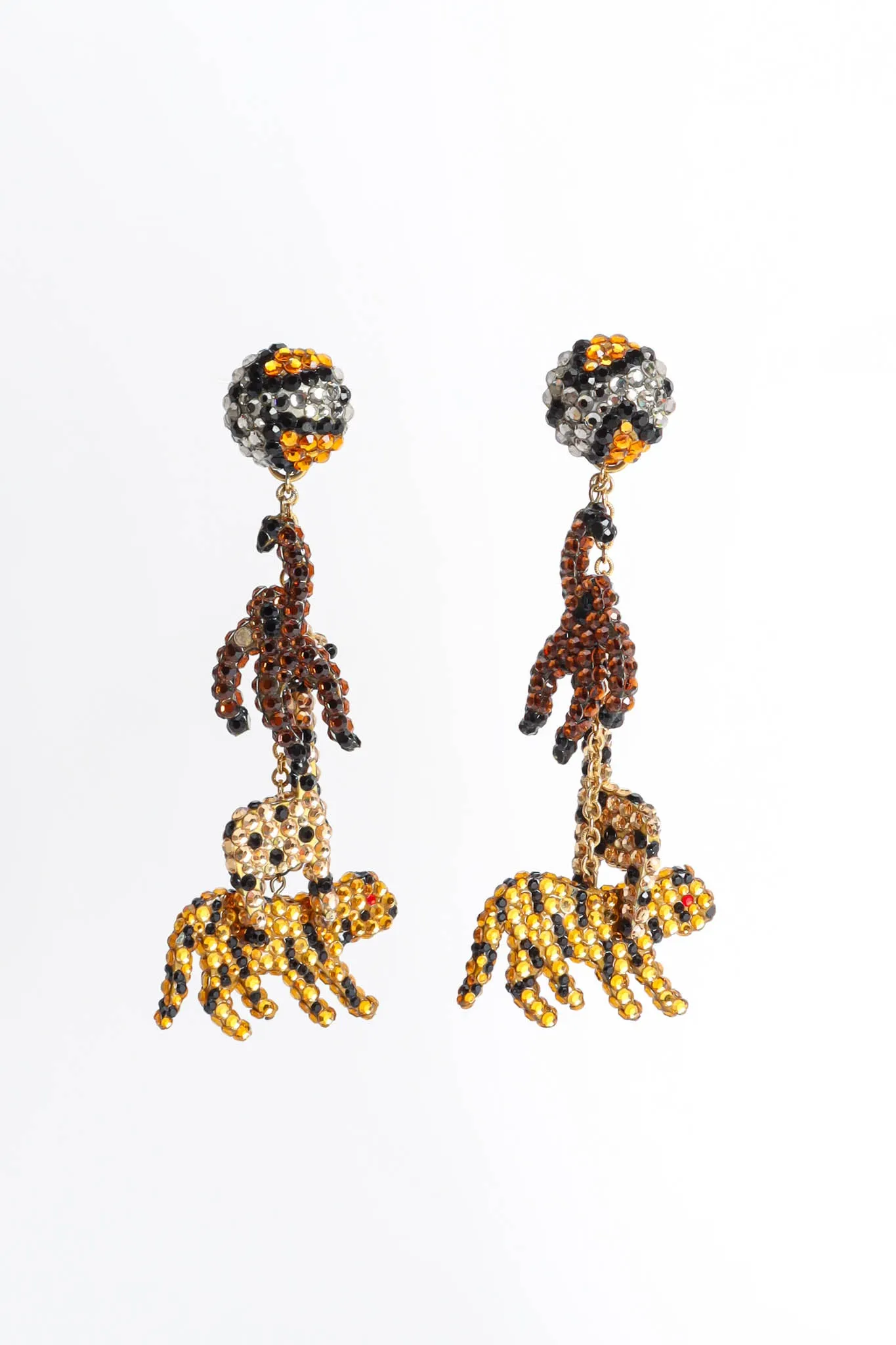 Safari Animal Rhinestone Earrings