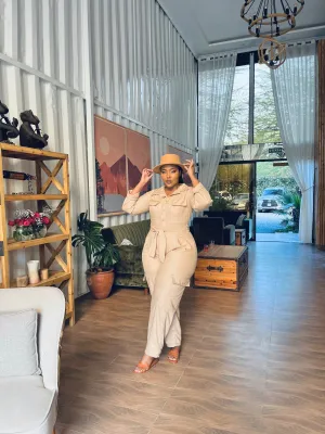 Safari Mara Jumpsuit - Beige