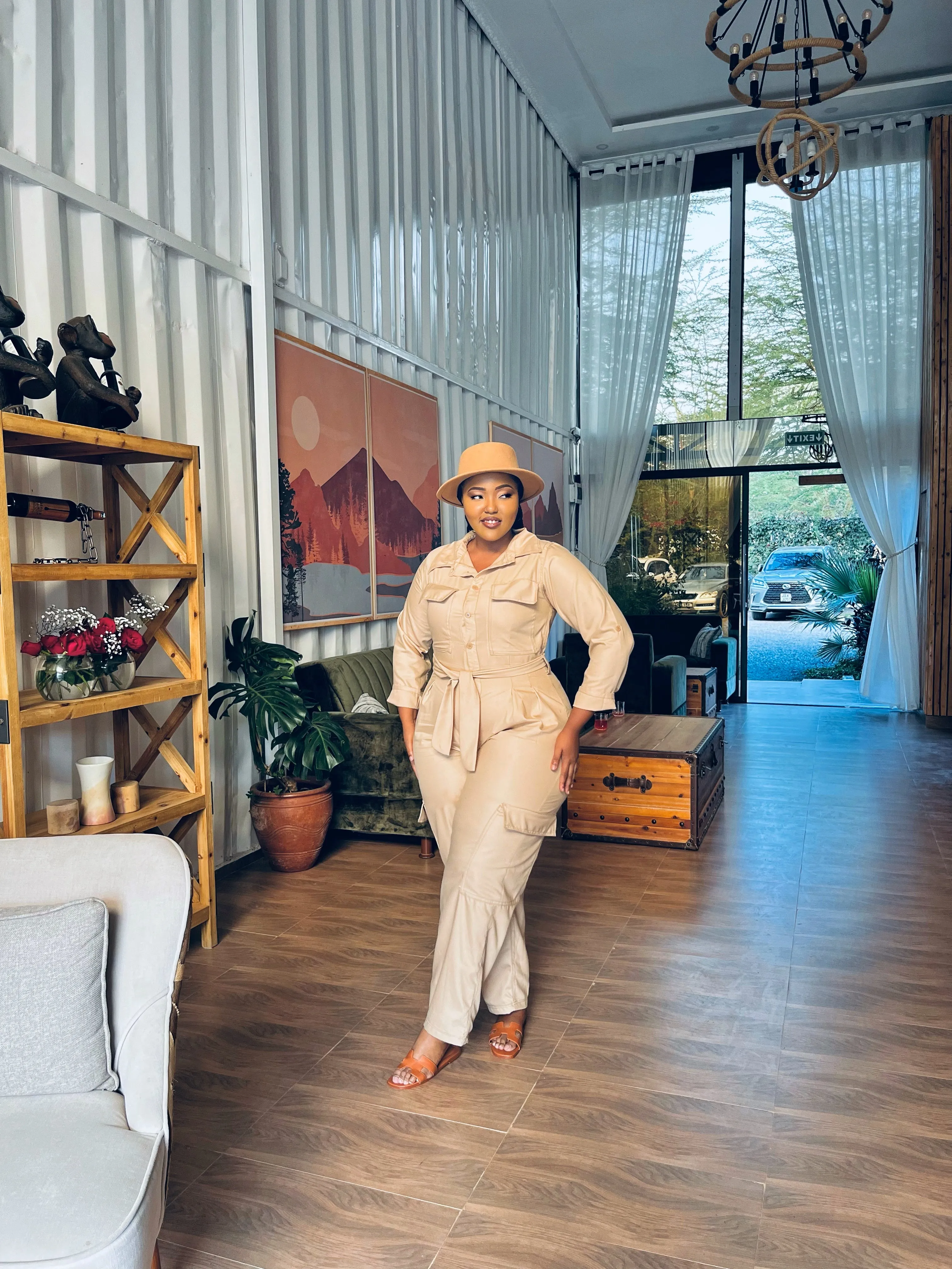Safari Mara Jumpsuit - Beige