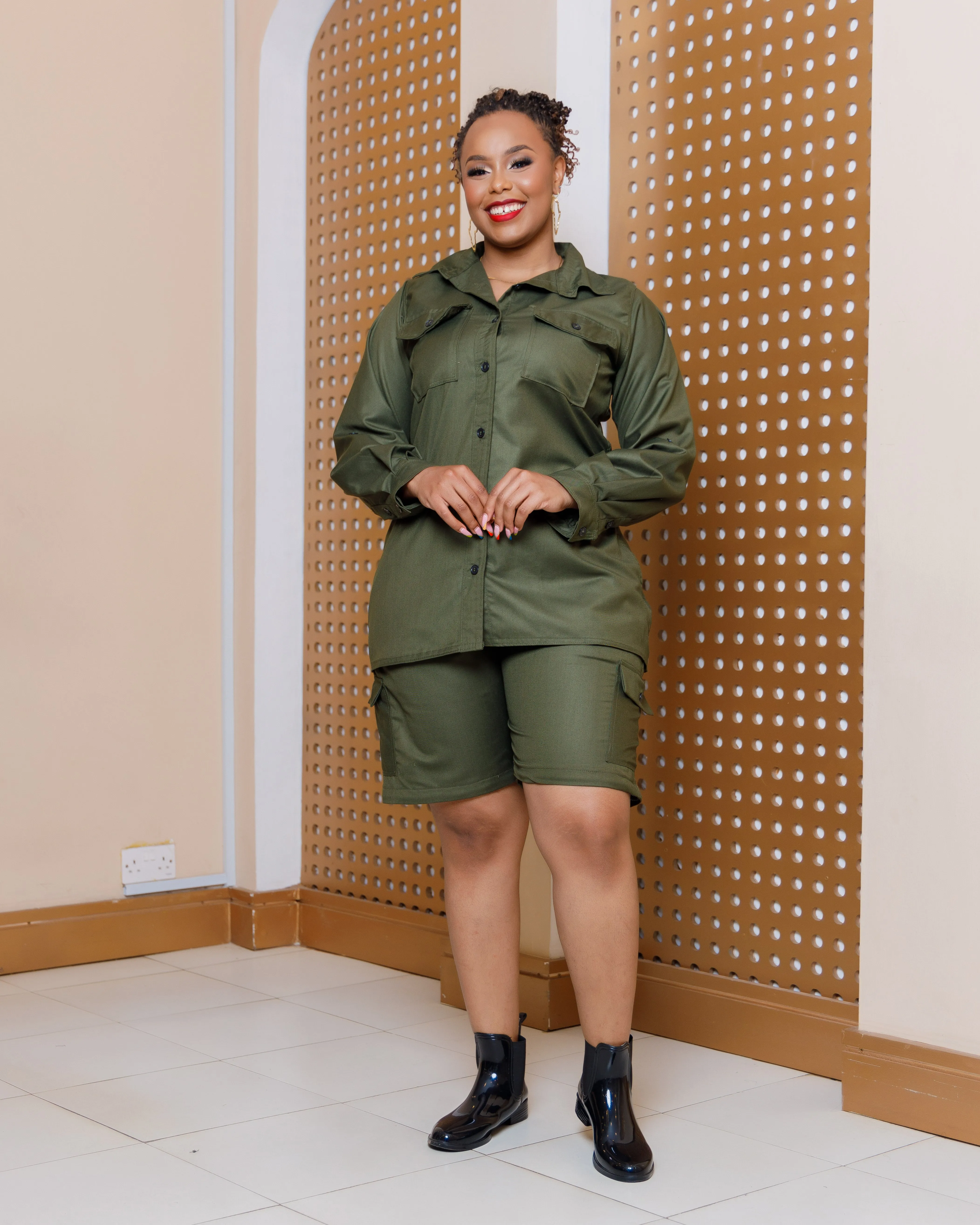 Safari Tsavo Full Set (Shirt Shorts) - Jungle Green