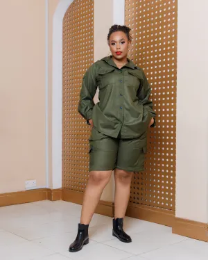 Safari Tsavo Full Set (Shirt Shorts) - Jungle Green