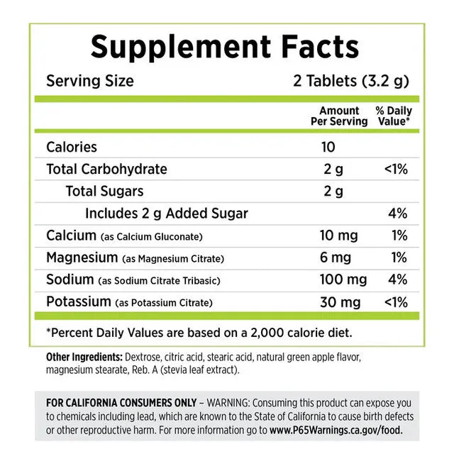 SaltStick Fastchews Bottle of 60ct - Green Apple