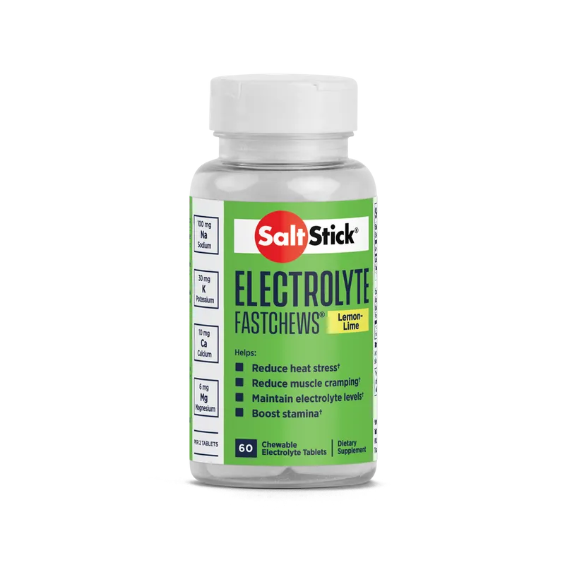 Saltstick FastChews Electrolyte Tablets Lemon-Lime 60 Pack Bottle