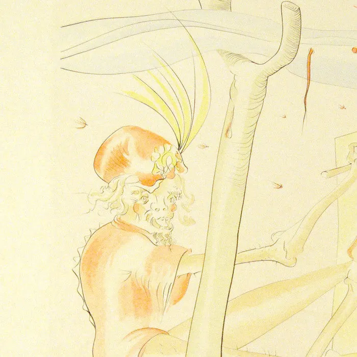 SALVADOR DALI "LE SINGE LE LEOPARD" COLORED ENGRAVING, 1974