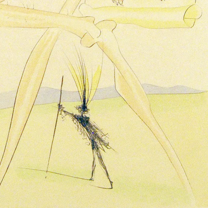 SALVADOR DALI "LE SINGE LE LEOPARD" COLORED ENGRAVING, 1974