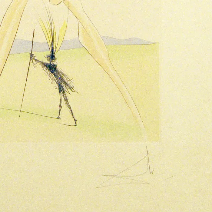 SALVADOR DALI "LE SINGE LE LEOPARD" COLORED ENGRAVING, 1974