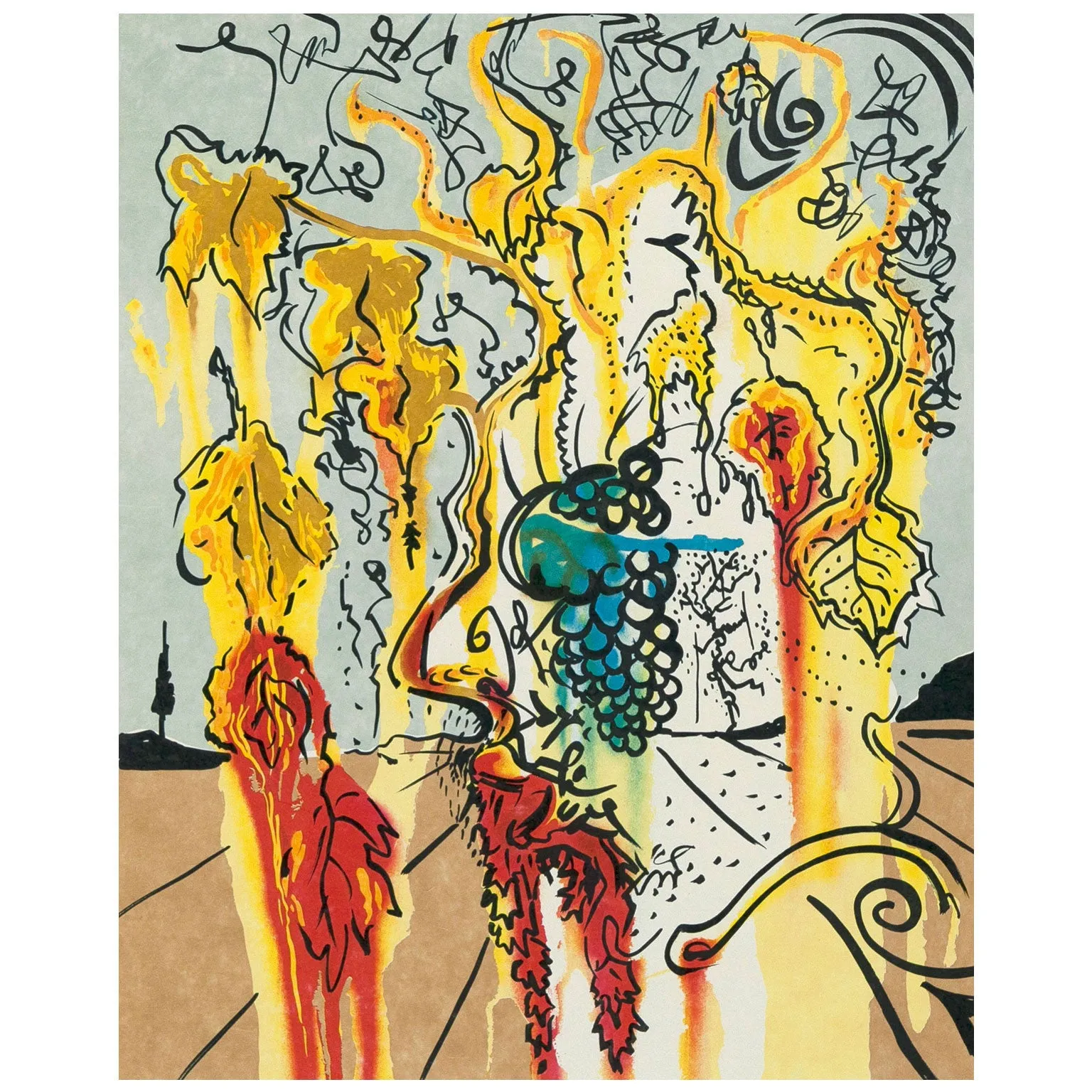 SALVADOR DALI "PORTRAIT OF AUTUMN" 1980, LITHO