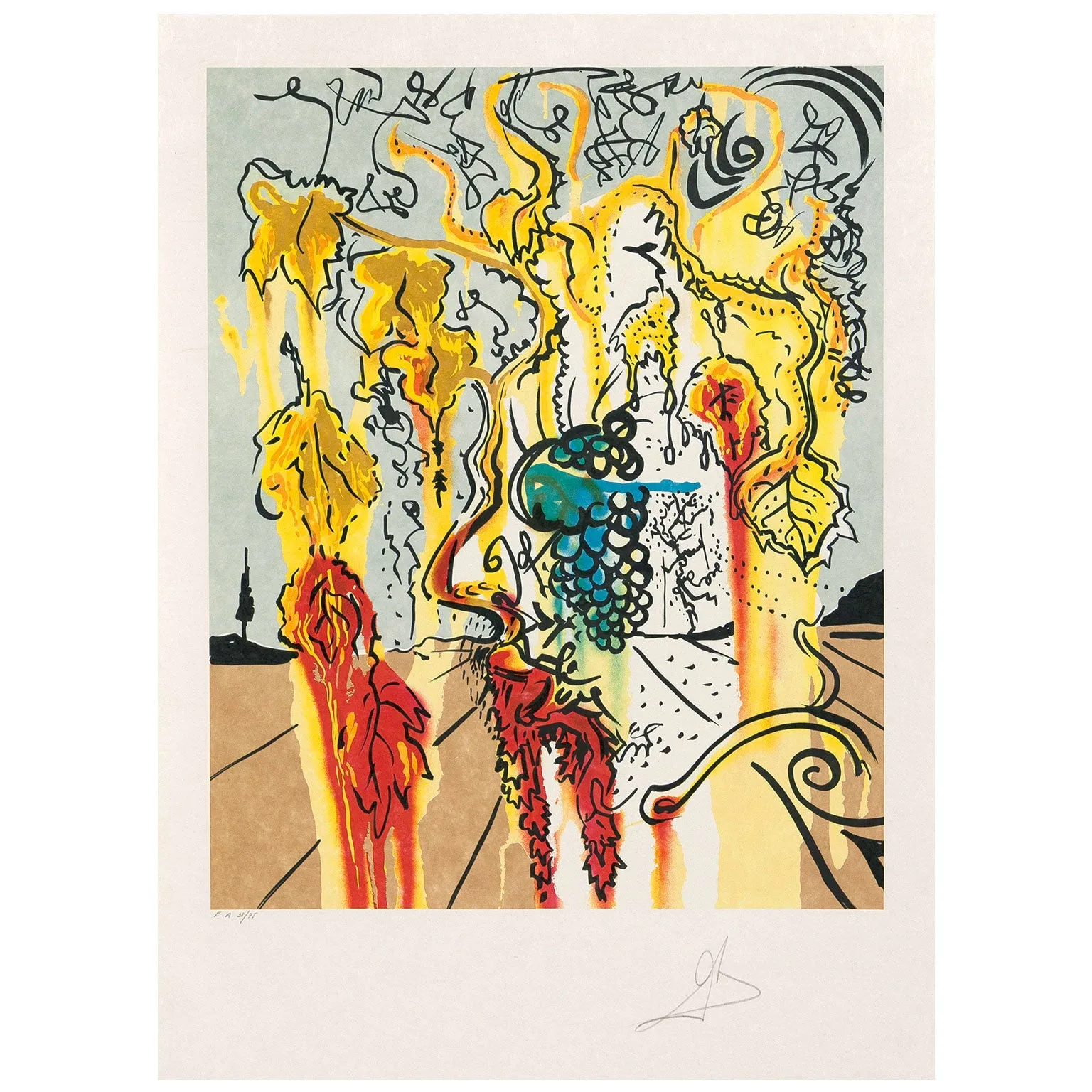 SALVADOR DALI "PORTRAIT OF AUTUMN" 1980, LITHO