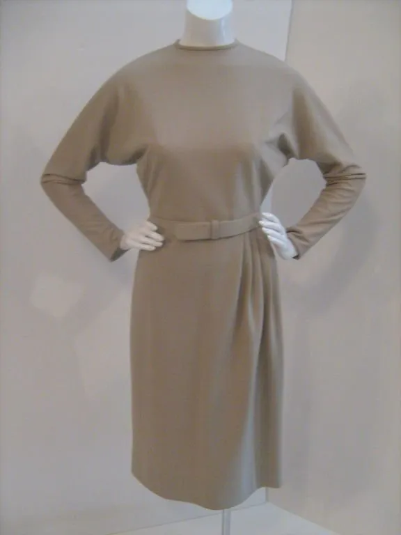 SCHUBERT Tan Dress and Cape Size 40