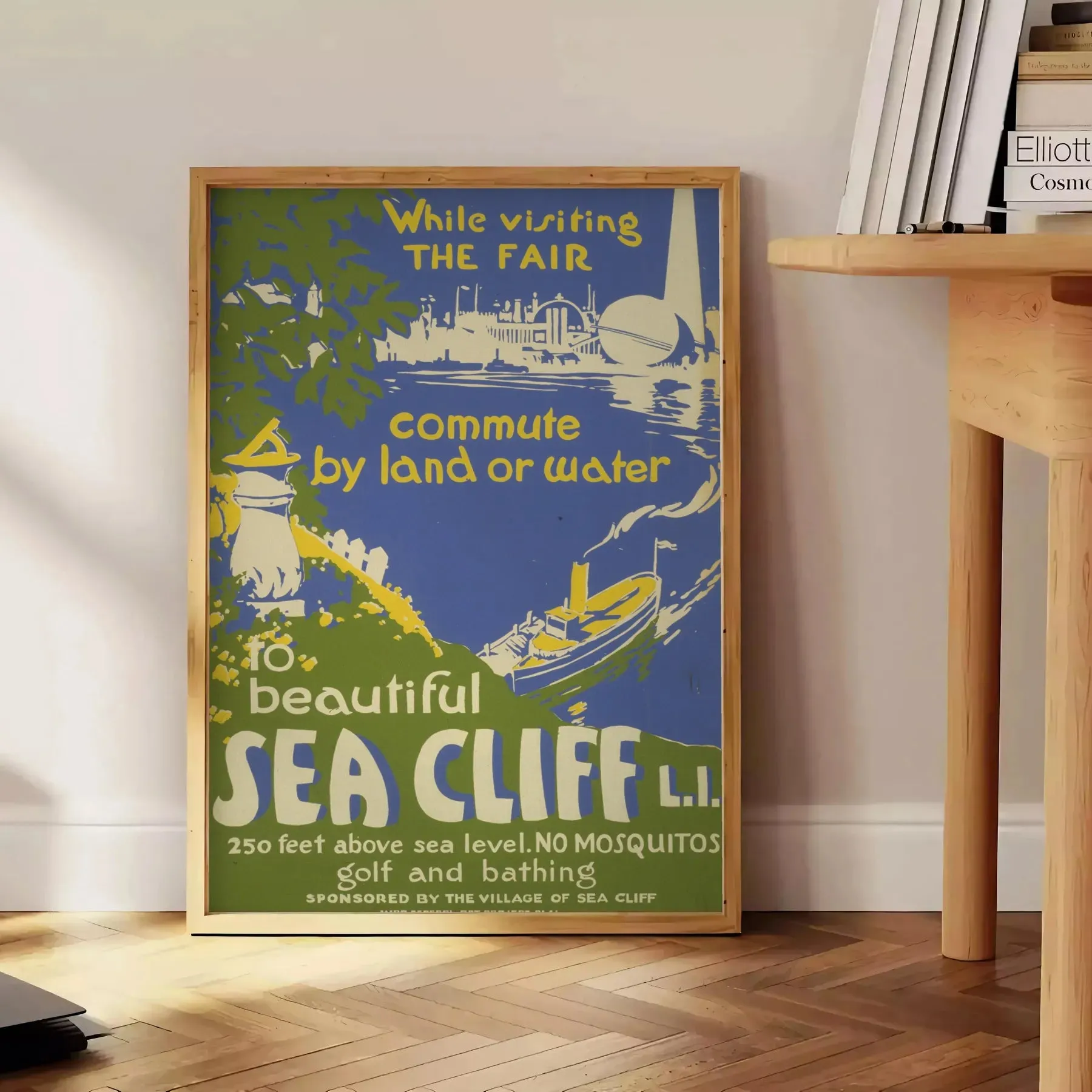 Sea Cliff Travel Poster Print