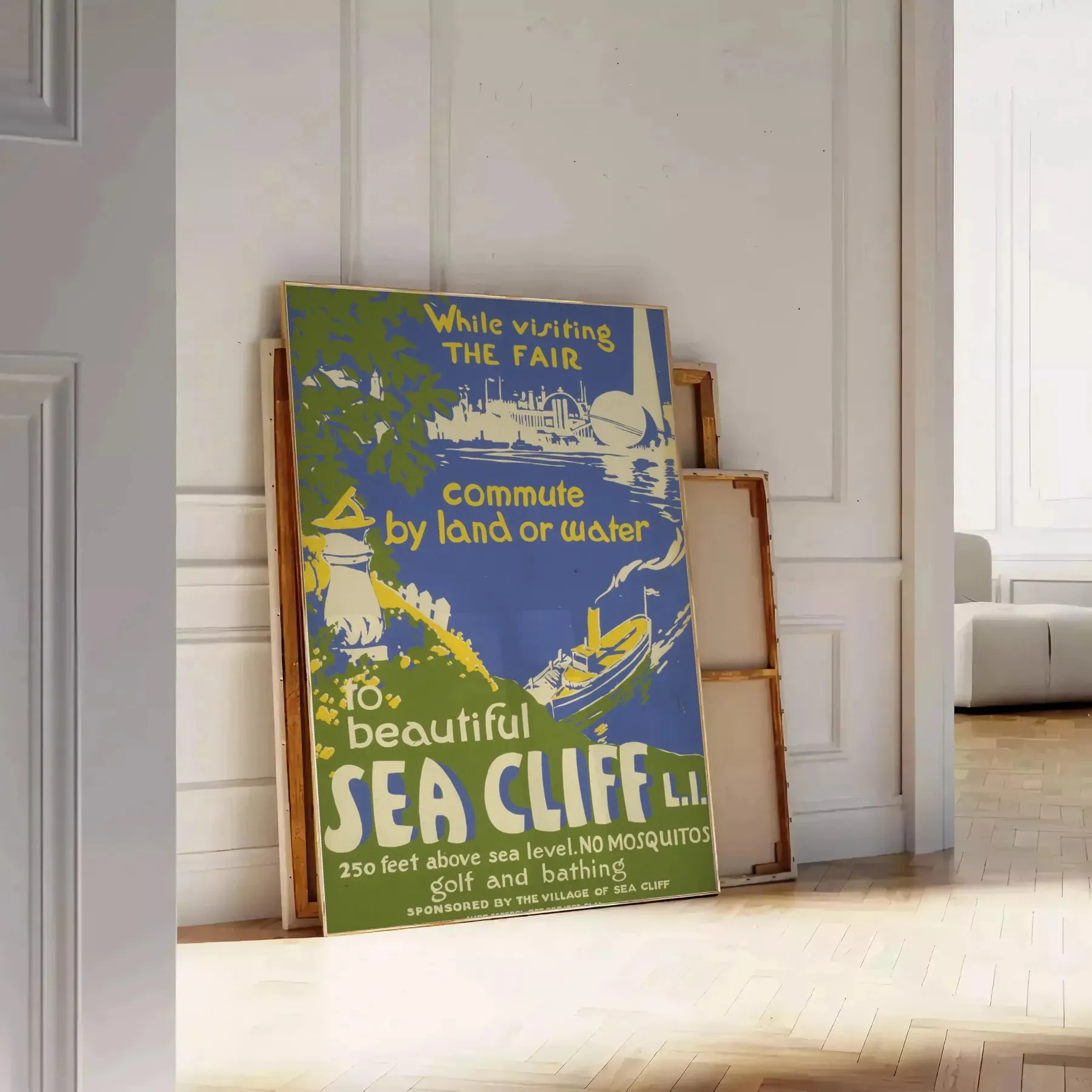 Sea Cliff Travel Poster Print